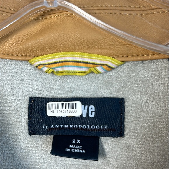 Anthropologie Maeve Vegan Leather Oversized Shirt Jacket Size 2X - Picture 9 of 16